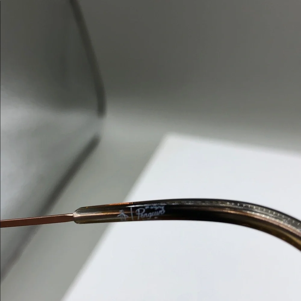 Original Penguin THE DADDY Eyeglasses Pilot Aviator Gold Metal Stainless Steel